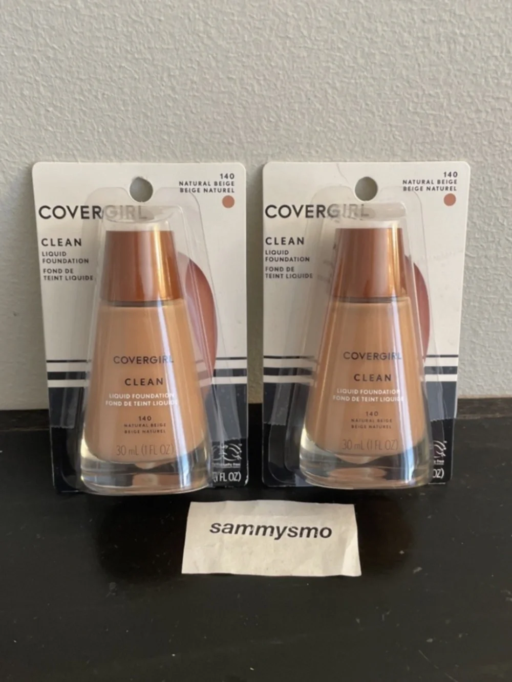 Covergirl Clean Liquid Foundation 140 Natural Beige 1 Oz. x2